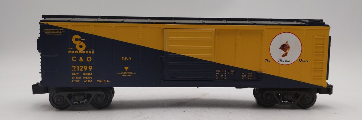 MTH 20-93584 O Chesapeake & Ohio 50' PS-1 Box Car w/Youngstown Door #21299 EX