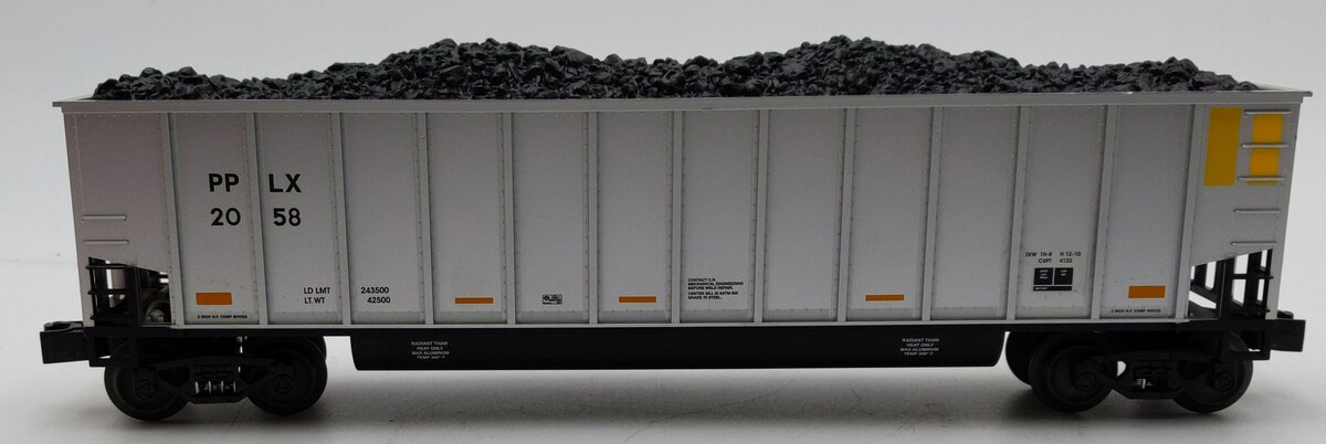 Lionel 684027 O Gauge PPLX Bathtub Gondola w/ Simulated Coal Load #2058 LN/Box