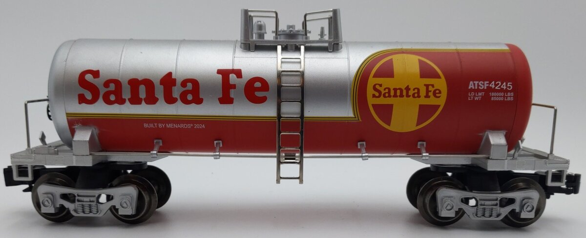 Menards 275-9216 O Santa Fe Warbonnet Tank Car #4245 EX