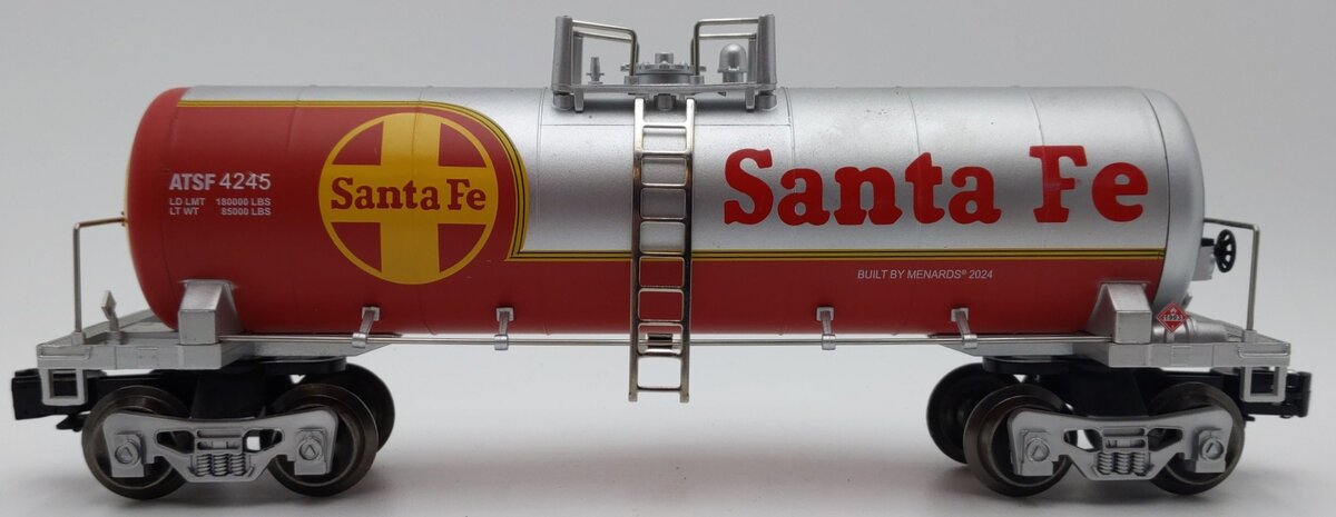 Menards 275-9216 O Santa Fe Warbonnet Tank Car #4245 EX