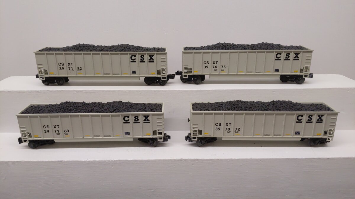 Lionel 2043230 O CSX Rotary Gondola Car Set A (Set of 4) VG
