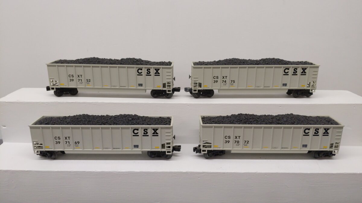 Lionel 2043230 O CSX Rotary Gondola Car Set A (Set of 4) VG