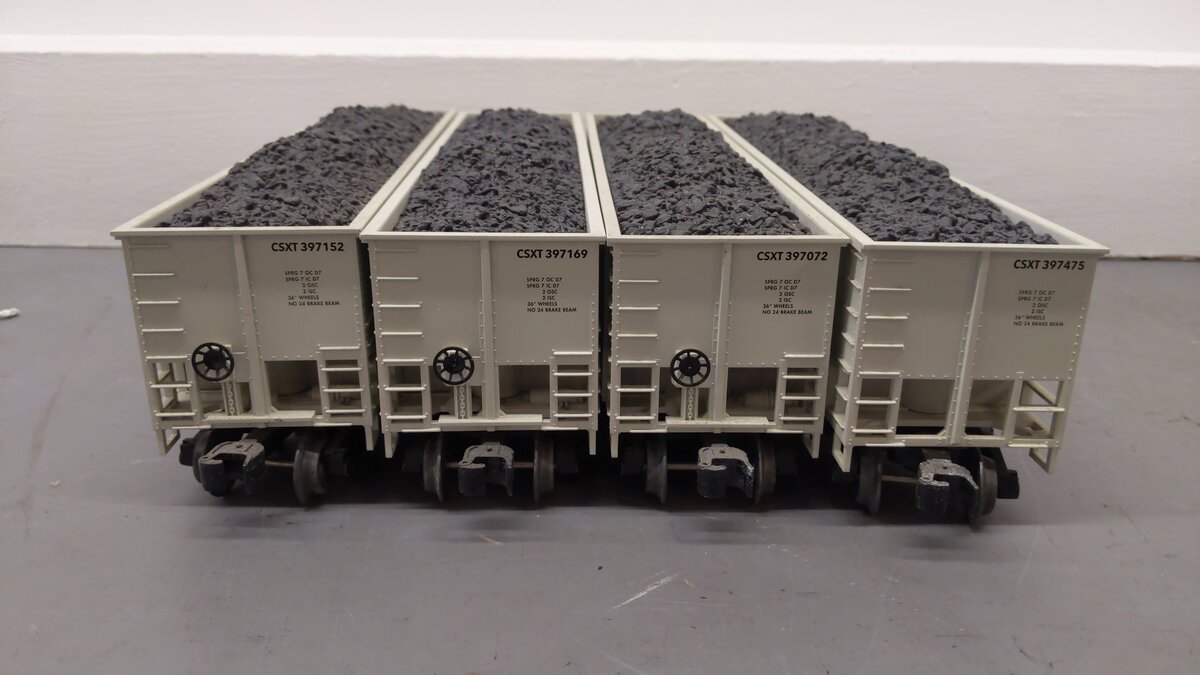Lionel 2043230 O CSX Rotary Gondola Car Set A (Set of 4) VG