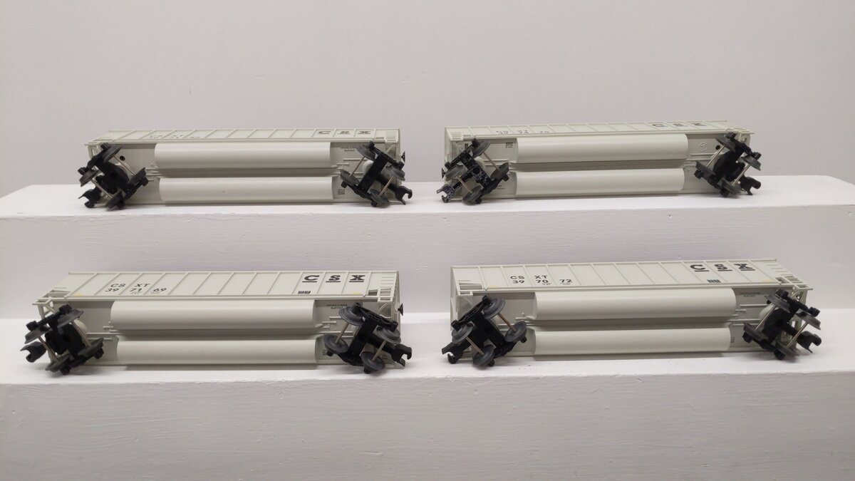 Lionel 2043230 O CSX Rotary Gondola Car Set A (Set of 4) VG