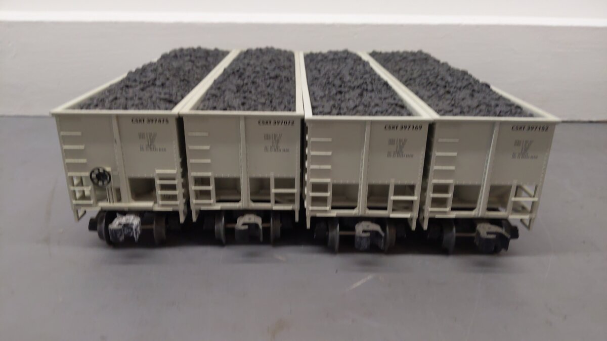 Lionel 2043230 O CSX Rotary Gondola Car Set A (Set of 4) VG