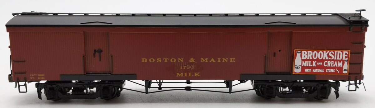 HO Scale BRASS Custom Boston & Maine 53' Milk Car- F/P EX