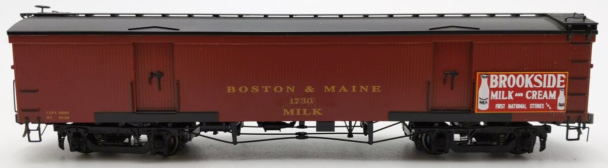 HO Scale BRASS Custom Boston & Maine 53' Milk Car- F/P EX