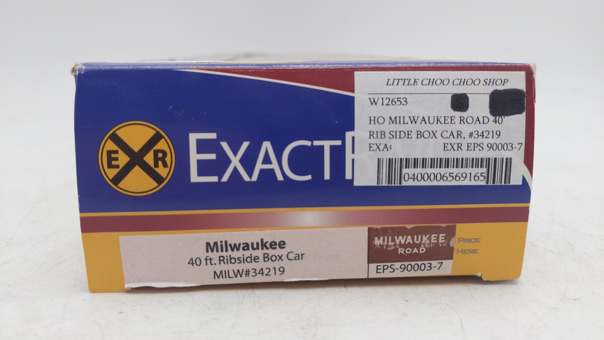 ExactRail EPS-90003-7 HO Scale Milwaukee Road Ribside Box Car #34219 EX/Box
