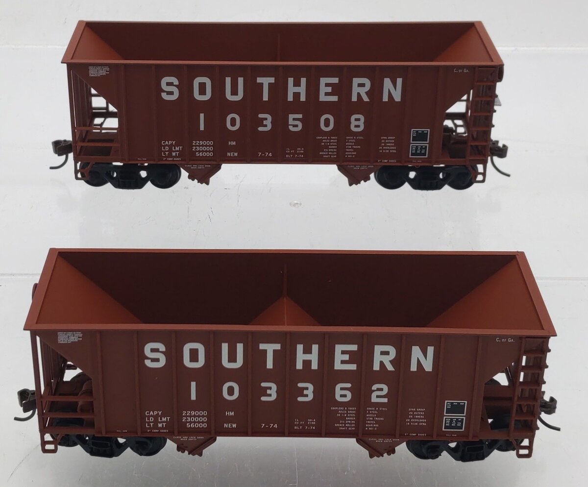 Walthers 932-27405 HO Scale Southern Greenville 100 Ton Twin Hoppers (2-Pack) LN/Box