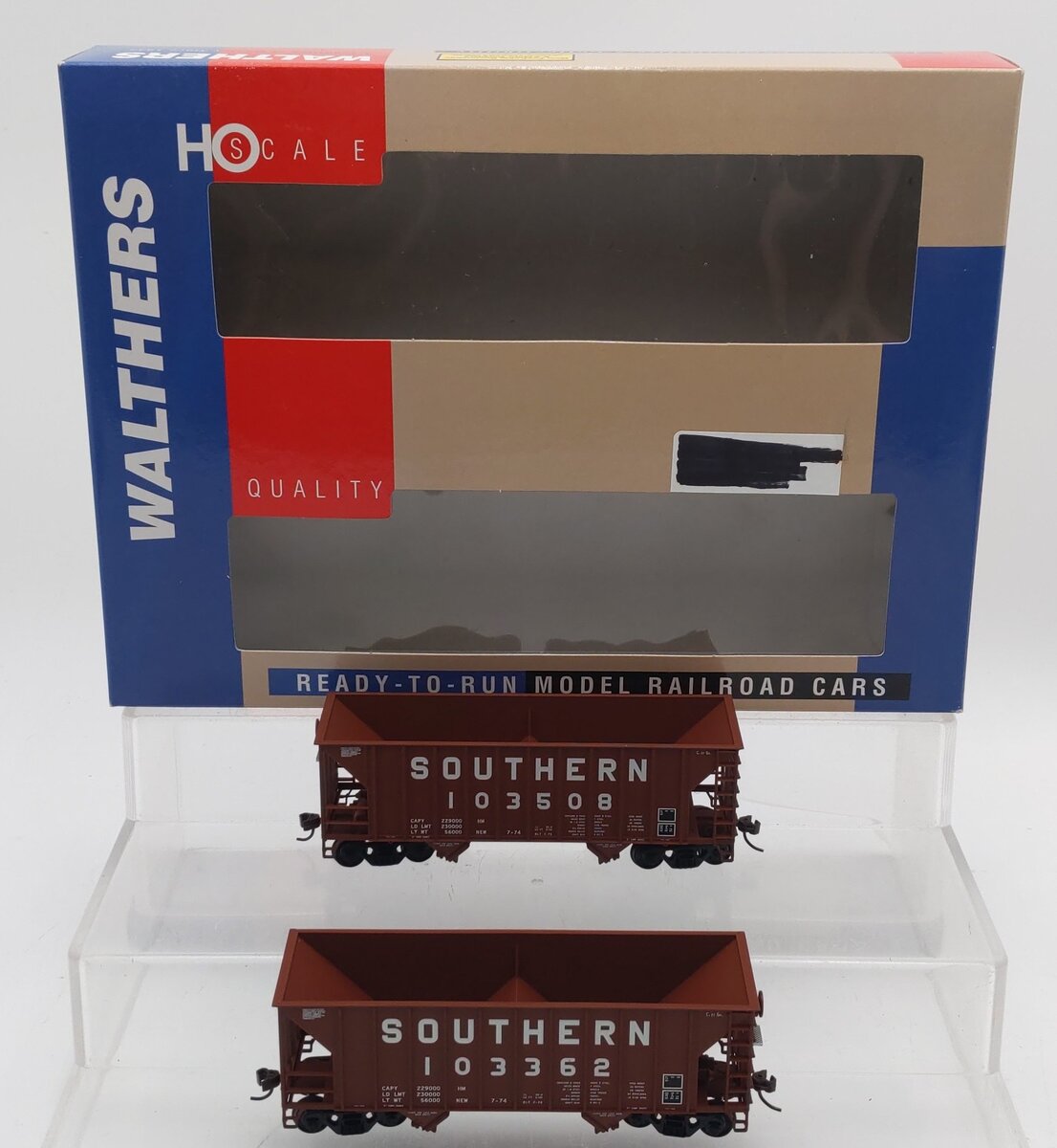 Walthers 932-27405 HO Scale Southern Greenville 100 Ton Twin Hoppers (2-Pack) LN/Box