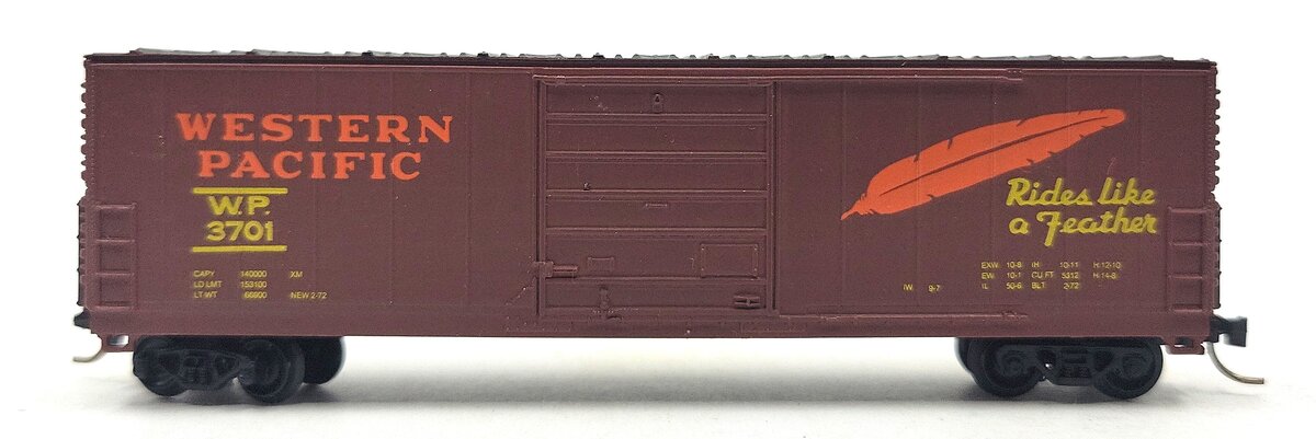 BevBel 10003 N Scale Western Pacific Evans 50' Box Car LN/Box