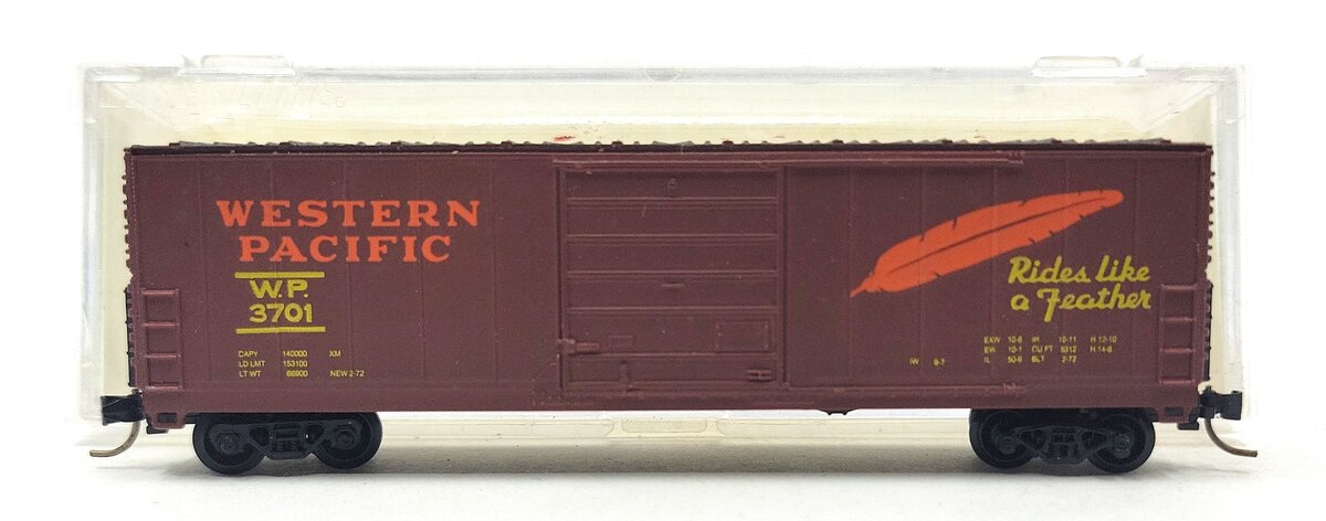 BevBel 10003 N Scale Western Pacific Evans 50' Box Car LN/Box