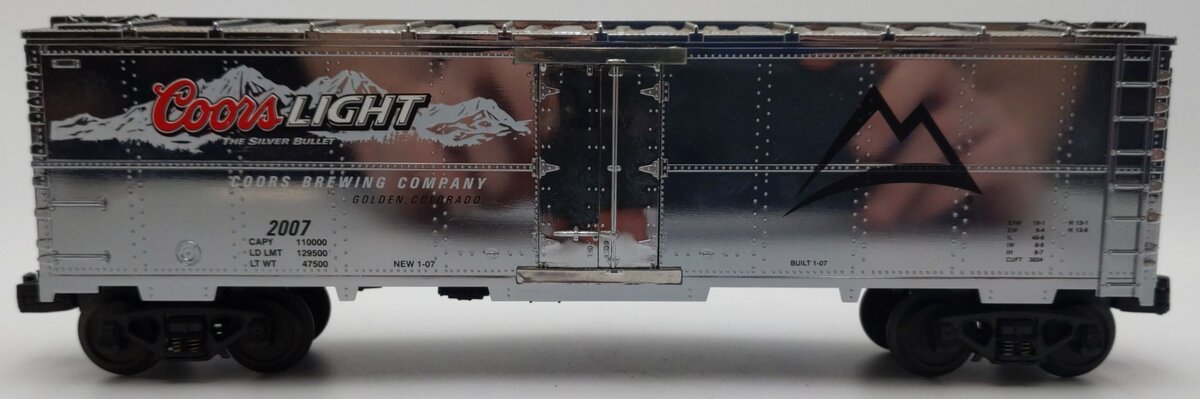 MTH 30-78032 O Gauge Coors Light Refrigerator Car #2007 EX