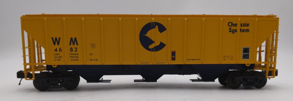 MTH 20-97384 O Chessie PS-2CD High-Side Hopper Car #4682 EX