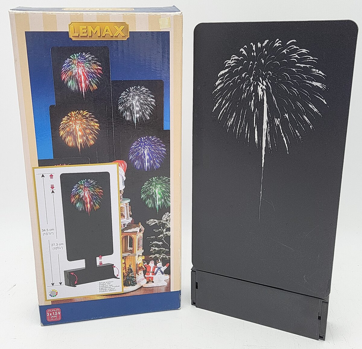 Lemax 74256 Multi Color Fireworks Lighted Village Accessory 13 1/2" Tall VG/Box