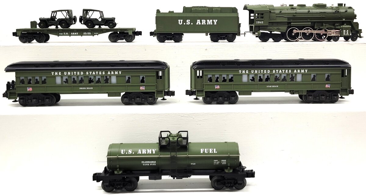 Lionel 6-21951 O Gauge World War II Troop Train Steam Train Set EX/Box