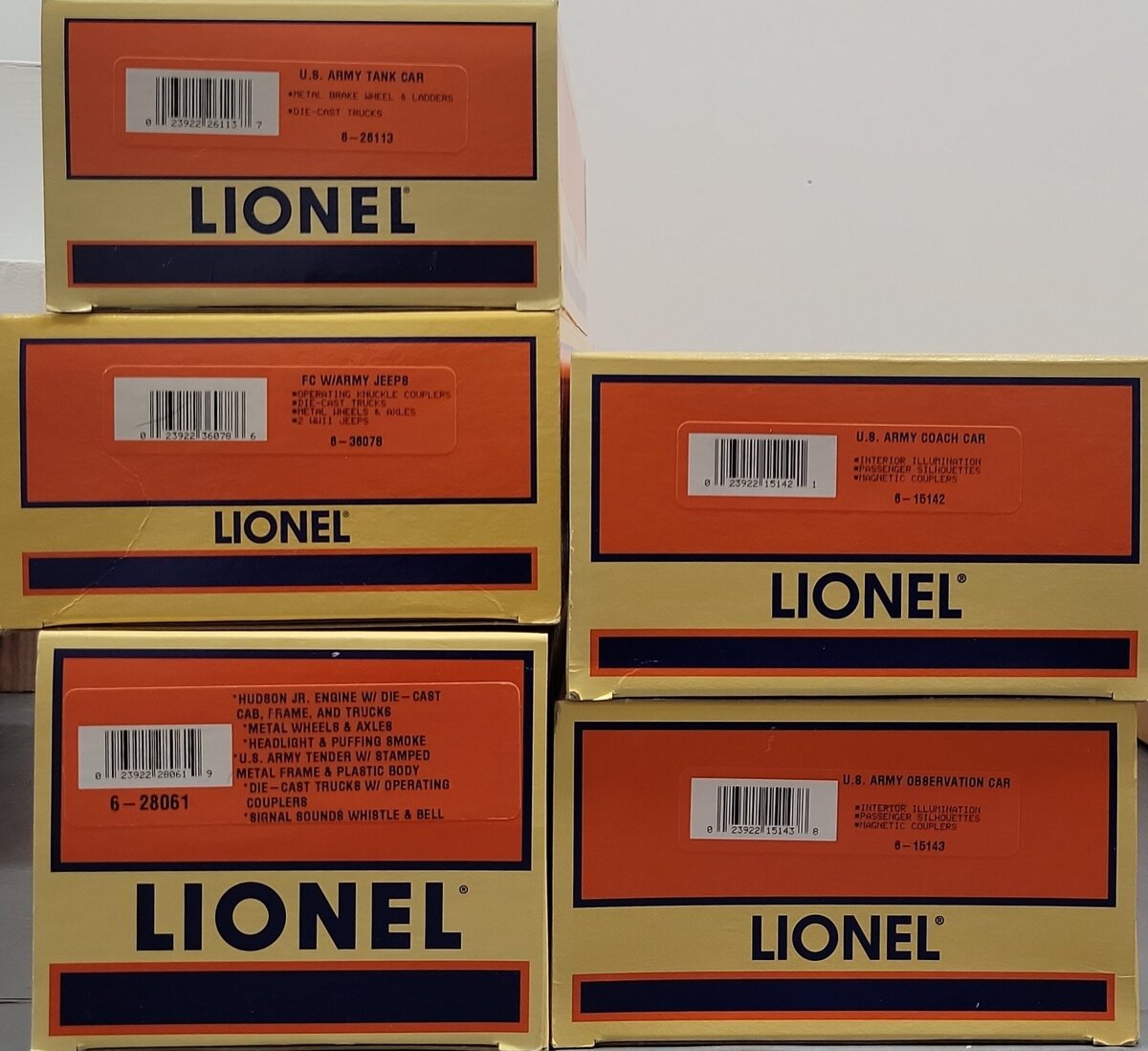 Lionel 6-21951 O Gauge World War II Troop Train Steam Train Set EX/Box