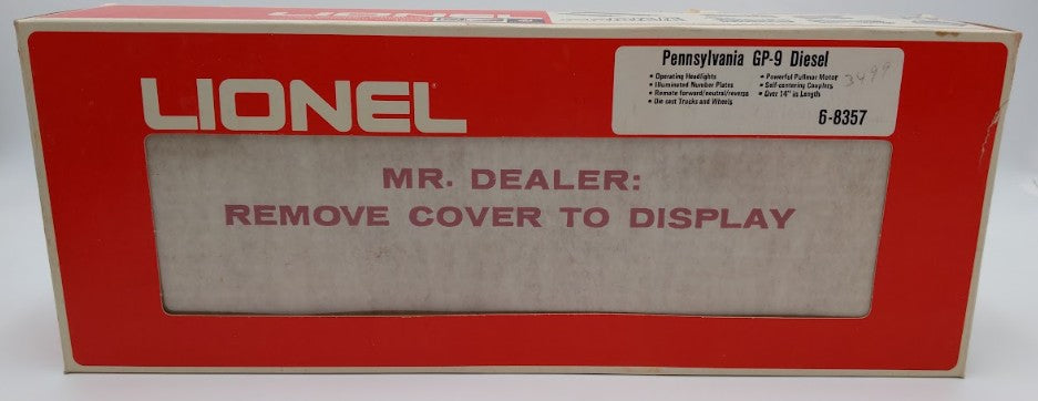 Lionel 6-8357 O Gauge Pennsylvania GP9 Diesel Locomotive #8357 VG/Box