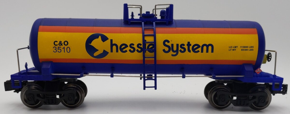 Menards 275-9103 O Gauge Chesapeake & Ohio Tank Car #3510 EX