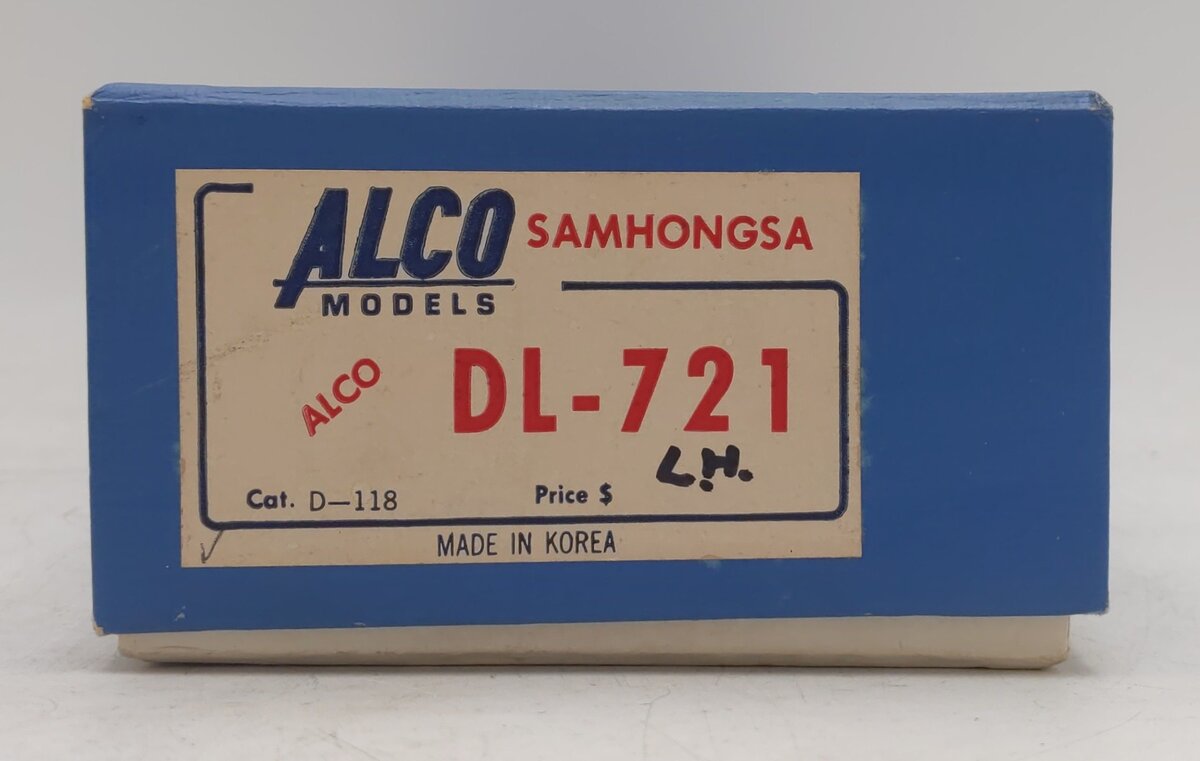 Alco D-118 HO Scale BRASS DL-721 Diesel Locomotive VG/Box