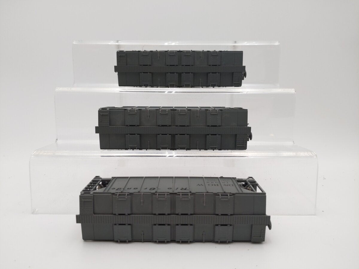 Kato 38-0110 HO Scale Rio Grande ACF 70 Ton Covered Hopper Car Kit (Set of 3) EX/Box