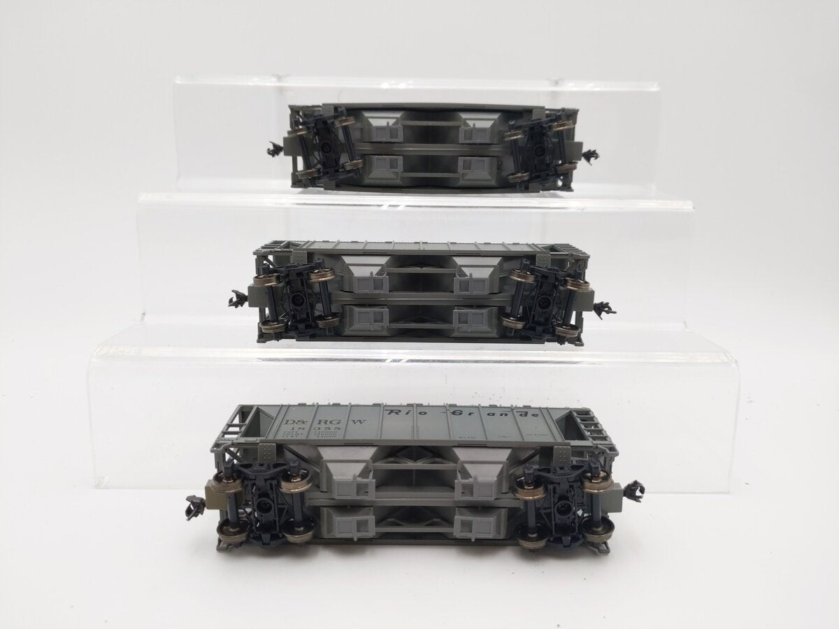 Kato 38-0110 HO Scale Rio Grande ACF 70 Ton Covered Hopper Car Kit (Set of 3) EX/Box