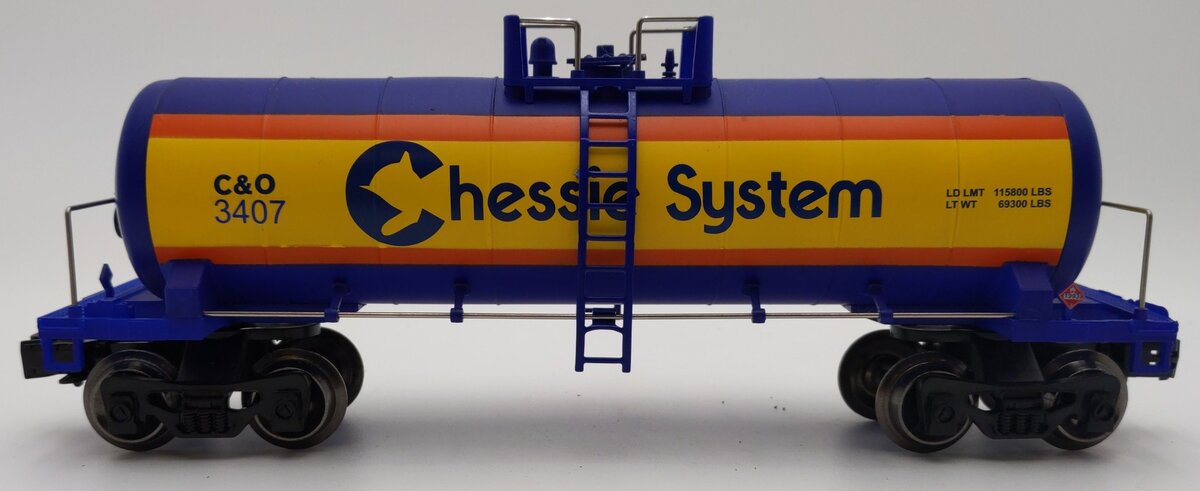 Menards 275-9103 O Gauge Chesapeake & Ohio Tank Car #3407 EX