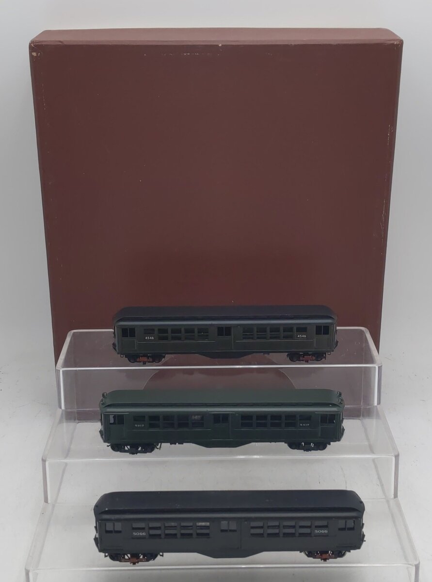 WP Car Corp. HO Brass & Plastic IRT Low V Subway Cars [3] VG/Box