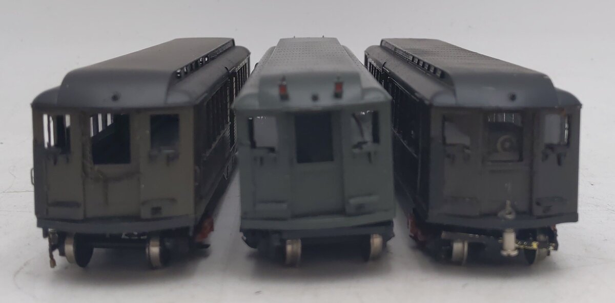 WP Car Corp. HO Brass & Plastic IRT Low V Subway Cars [3] VG/Box