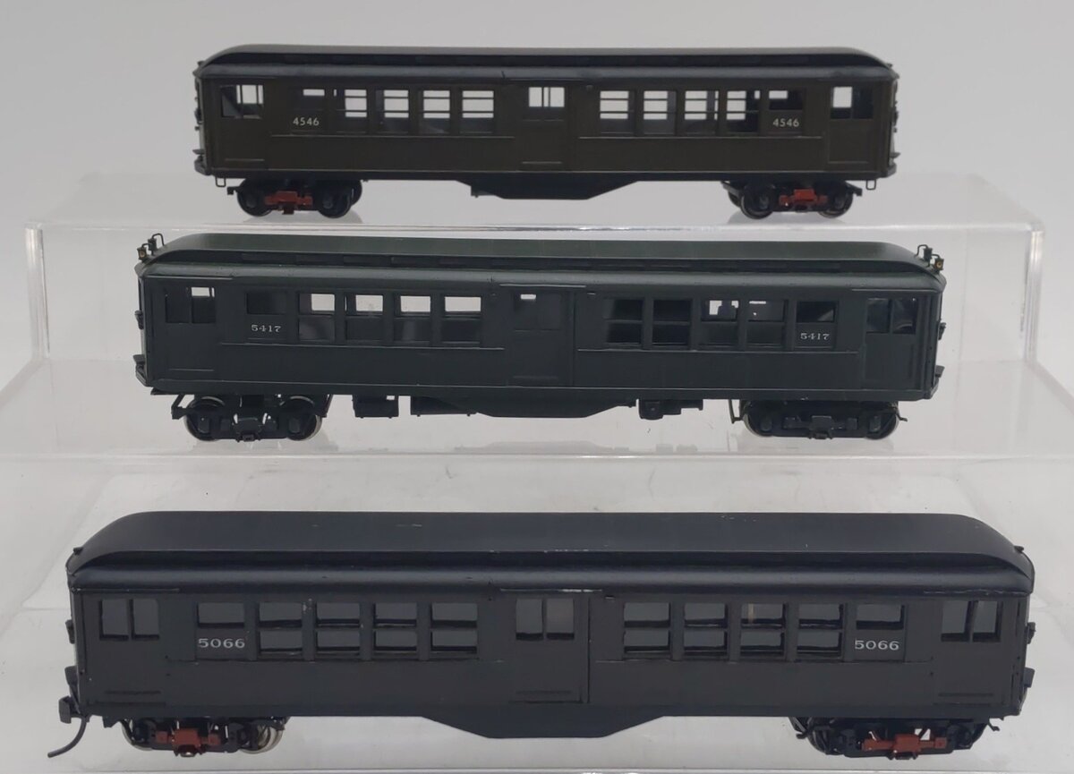 WP Car Corp. HO Brass & Plastic IRT Low V Subway Cars [3] VG/Box