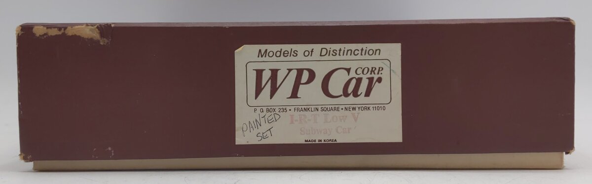 WP Car Corp. HO Brass & Plastic IRT Low V Subway Cars [3] VG/Box