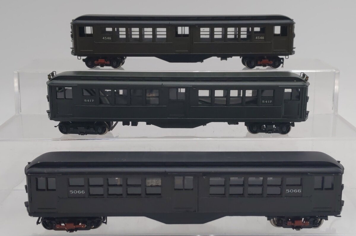 WP Car Corp. HO Brass & Plastic IRT Low V Subway Cars [3] VG/Box