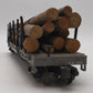 MTH 20-98102 O Western Maryland Flatcar with Log Load #2317 EX
