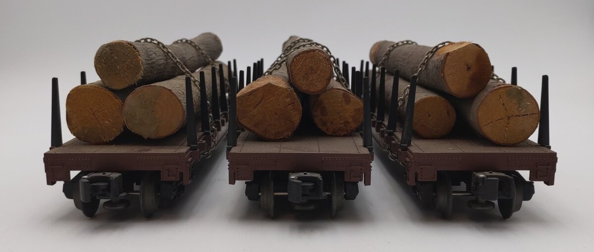 Lionel 6-17564 O West Side Lumber Shay Log Cars: #26717,#26718,#26719 (Set of 3) EX
