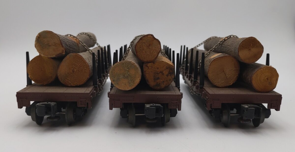 Lionel 6-17564 O West Side Lumber Shay Log Cars: #26717,#26718,#26719 (Set of 3) EX