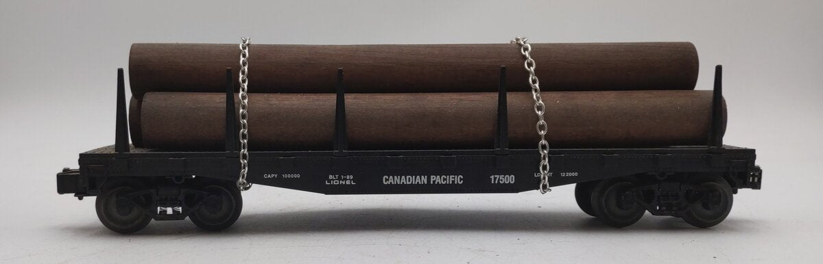 Lionel 6-17500 O Gauge Canadian Pacific Flatcar w/ Logs EX