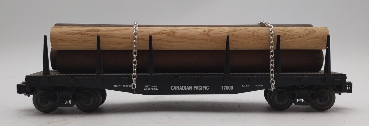 Lionel 6-17500 O Gauge Canadian Pacific Flatcar w/ Logs EX
