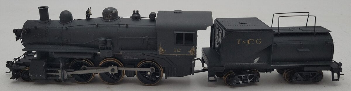 HO Scale Custom T&CG 4-6-0 Steam Locomotive & Tender #12