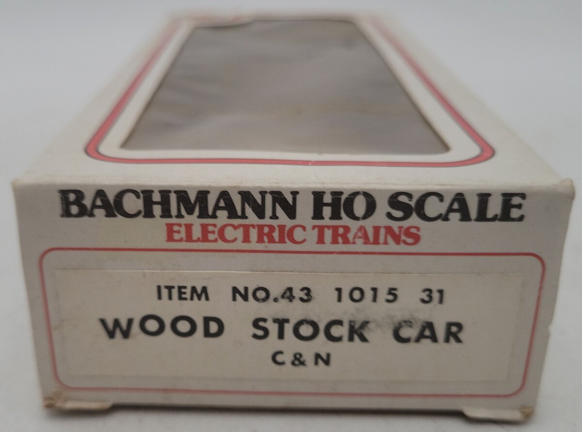 Bachmann 53-1015-31 N Scale C&NW 41' Wood Stock Car EX/Box