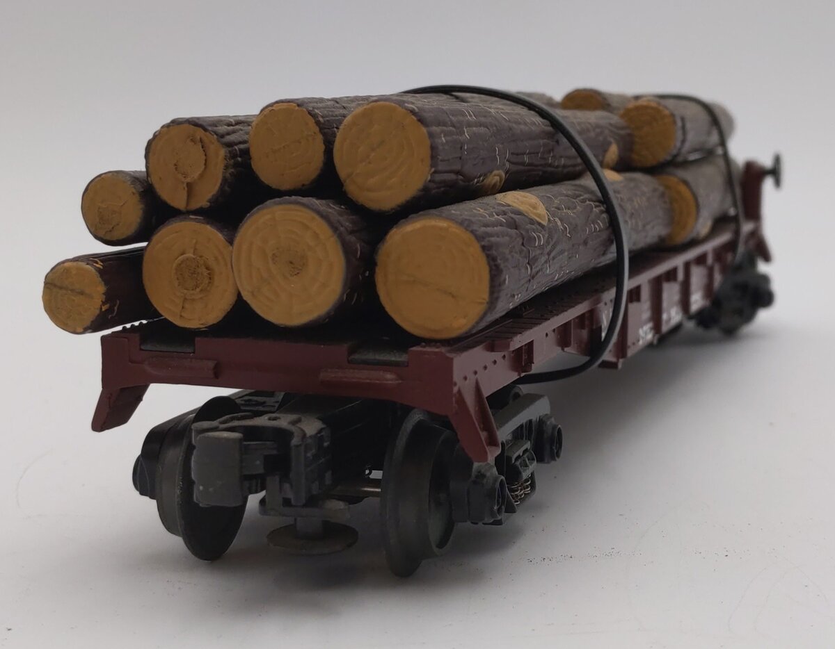MTH 30-7013B O New Haven Flatcar w/Log Load #17369 EX