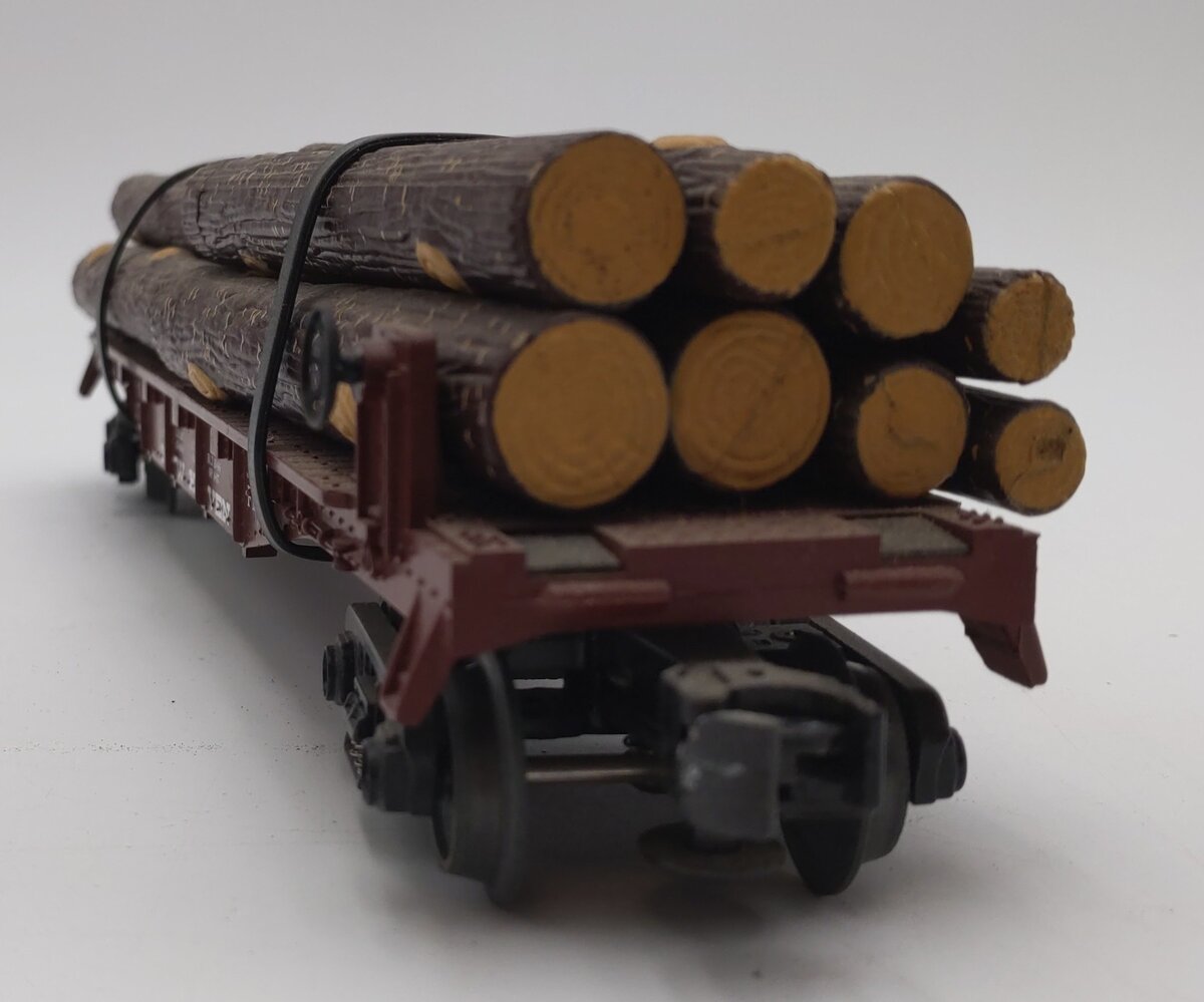 MTH 30-7013B O New Haven Flatcar w/Log Load #17369 EX