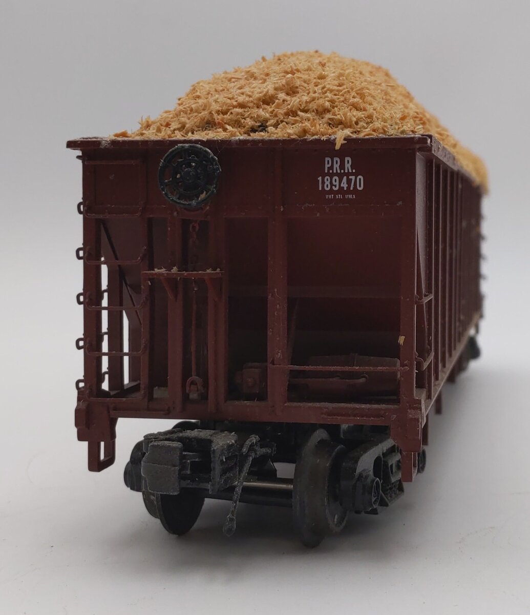 MTH 20-97786 O Scale PRR 70-Ton 3-Bay Hopper #189470 EX
