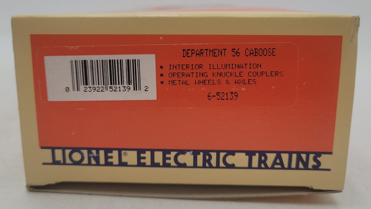 Lionel 6-52139 O Gauge Department 56 Caboose #6256 EX/Box