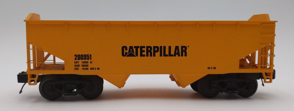 MTH 30-75351 4-BAY HOPPER CAR CATERPILLAR #200951 VG