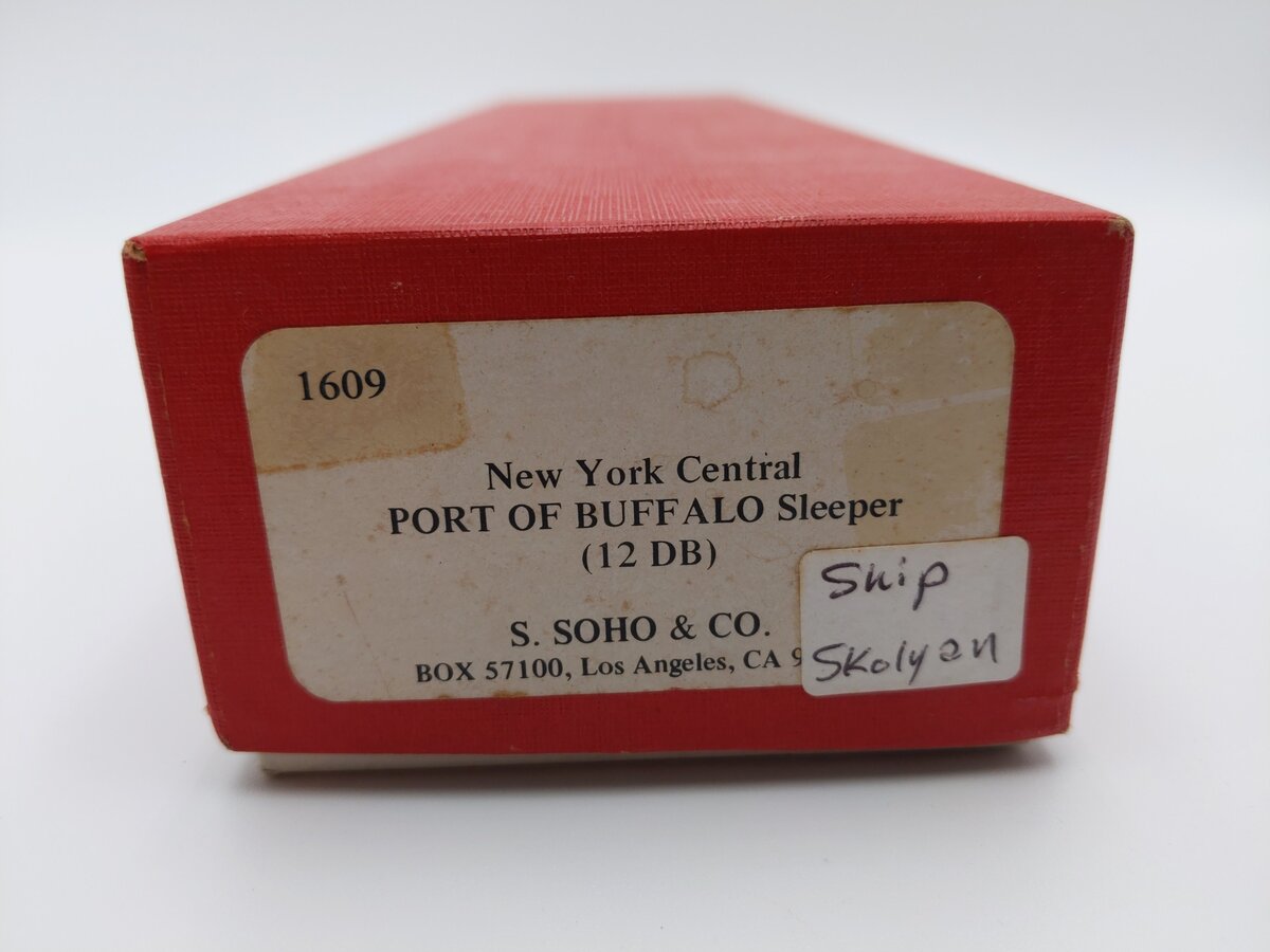 S. Soho & Co. 1609 HO Brass New York Central Port Of Buffalo Sleeper EX/Box