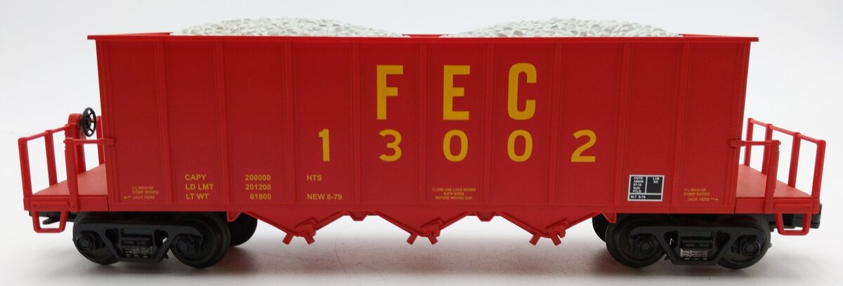 MTH 20-98217 O Florida East Coast Rapid Discharge Hopper w/Rock Load #13002 EX