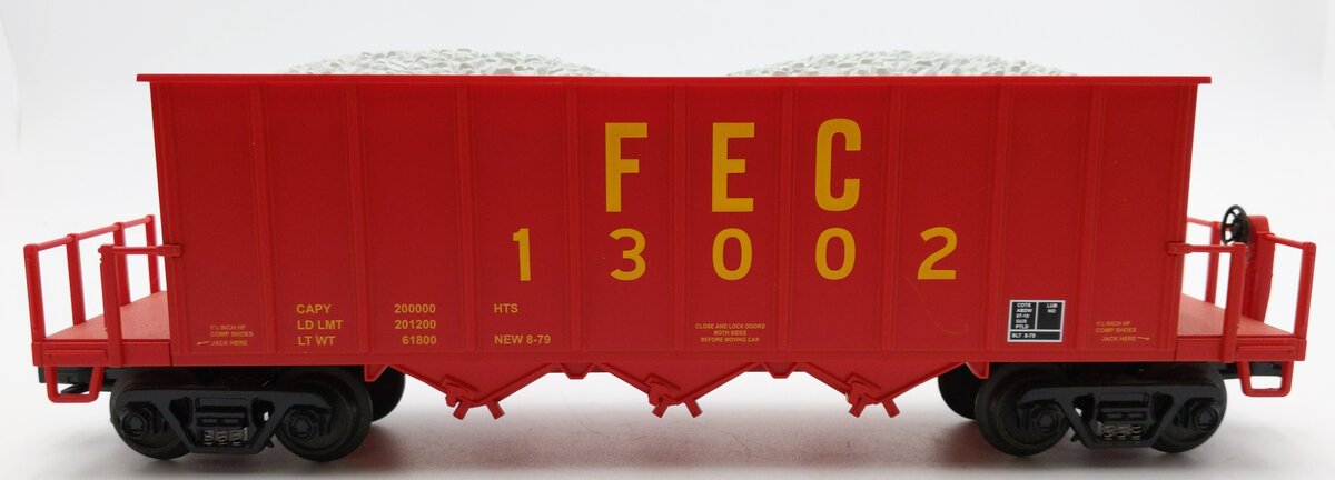MTH 20-98217 O Florida East Coast Rapid Discharge Hopper w/Rock Load #13002 EX