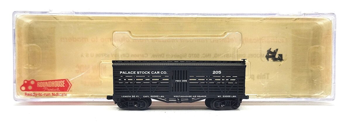 Roundhouse 87802 N Scale Palace Stock Car Company 36' Stock Car #205 LN/Box