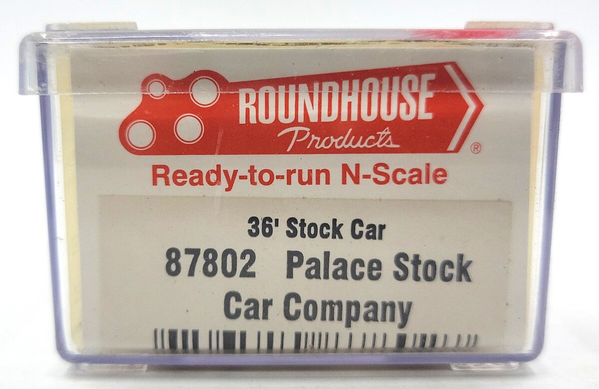 Roundhouse 87802 N Scale Palace Stock Car Company 36' Stock Car #205 LN/Box