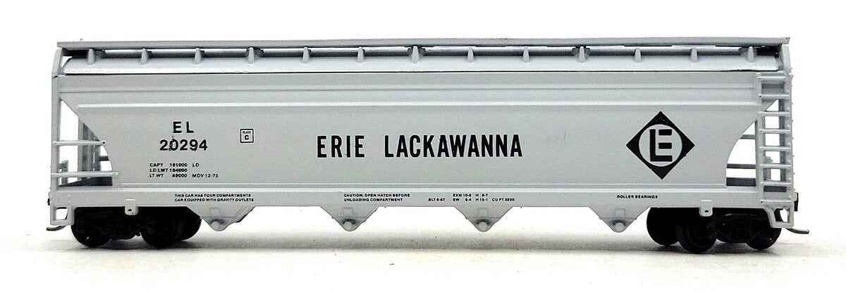 Atlas 3706 N Scale Erie Lackawanna Centerflow Hopper #20294 EX/Box